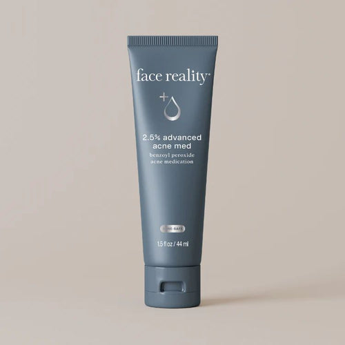 Face Reality 2.5% Advanced Acne Med tube on a clean background