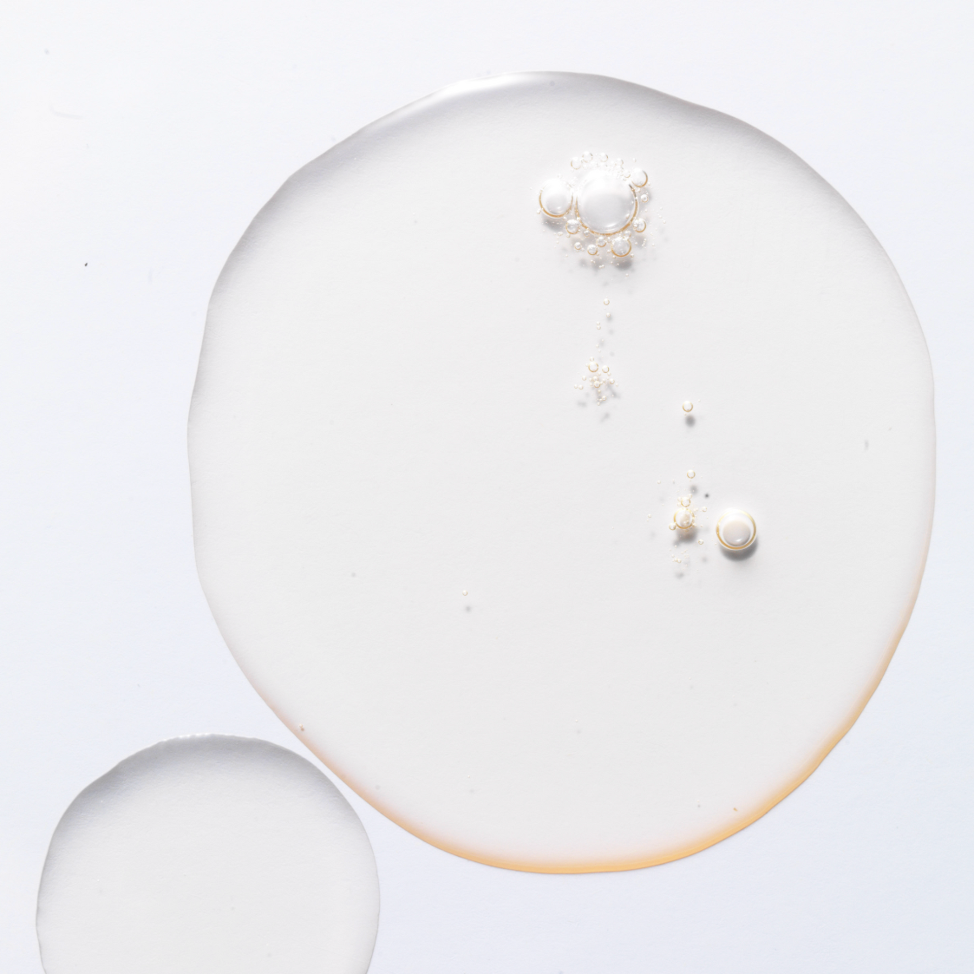 Large bubble of face serum.