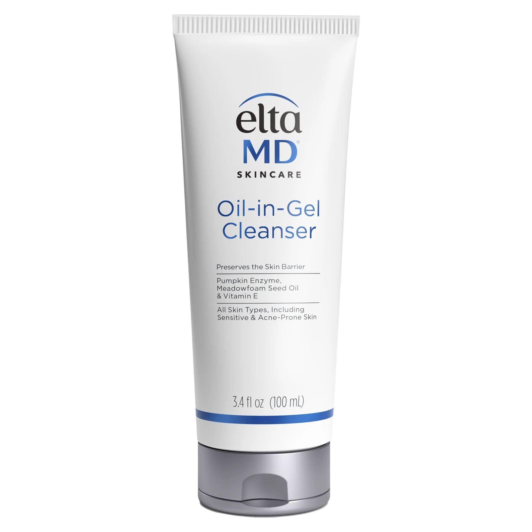 EltaMD Oil-In-Gel Cleanser tube on a clean skincare surface