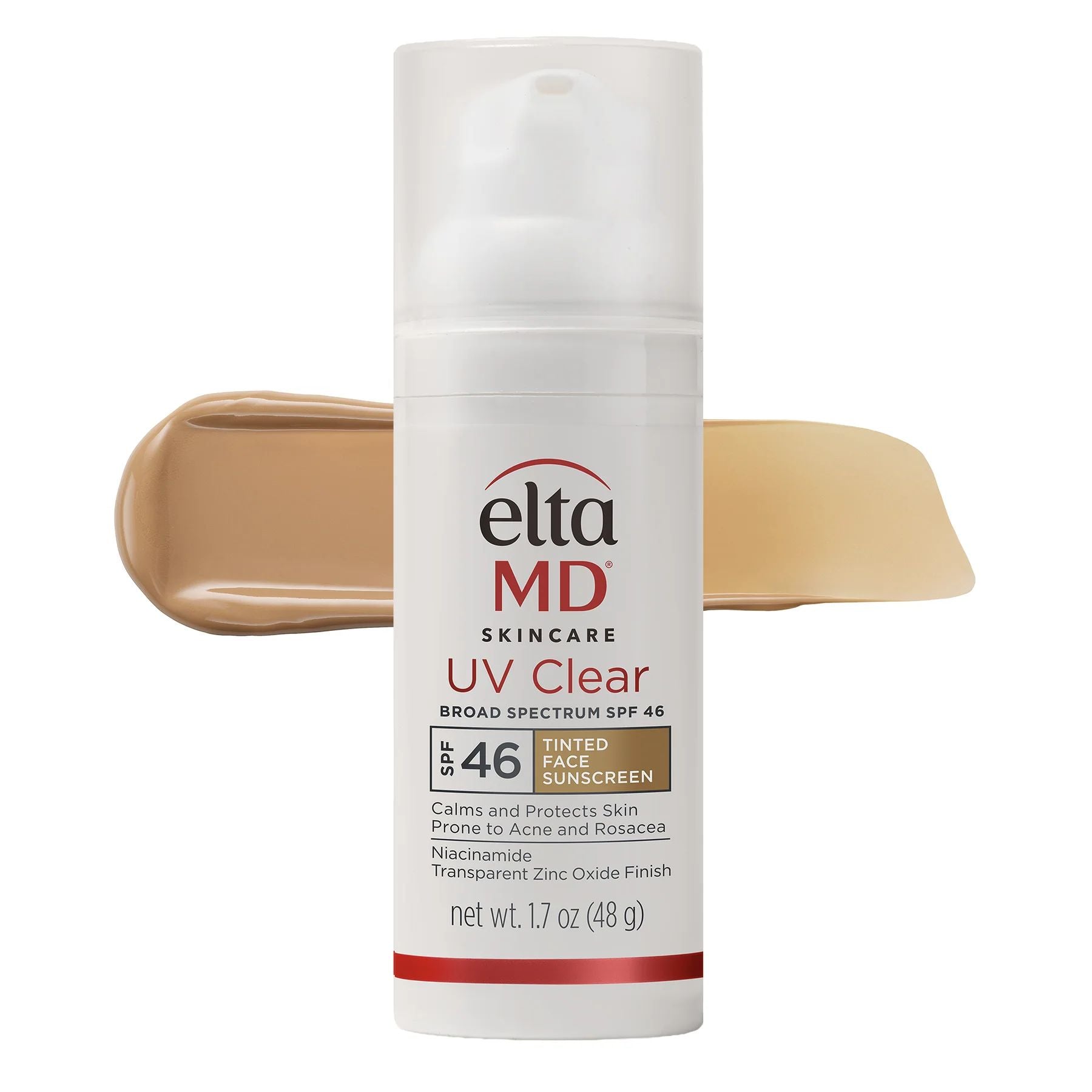 EltaMD UV Daily Tinted SPF 40 sunscreen bottle on a neutral background