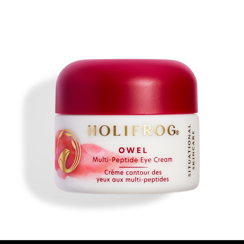 HoliFrog Owel Multi-Peptide Eye Cream jar on a clean background