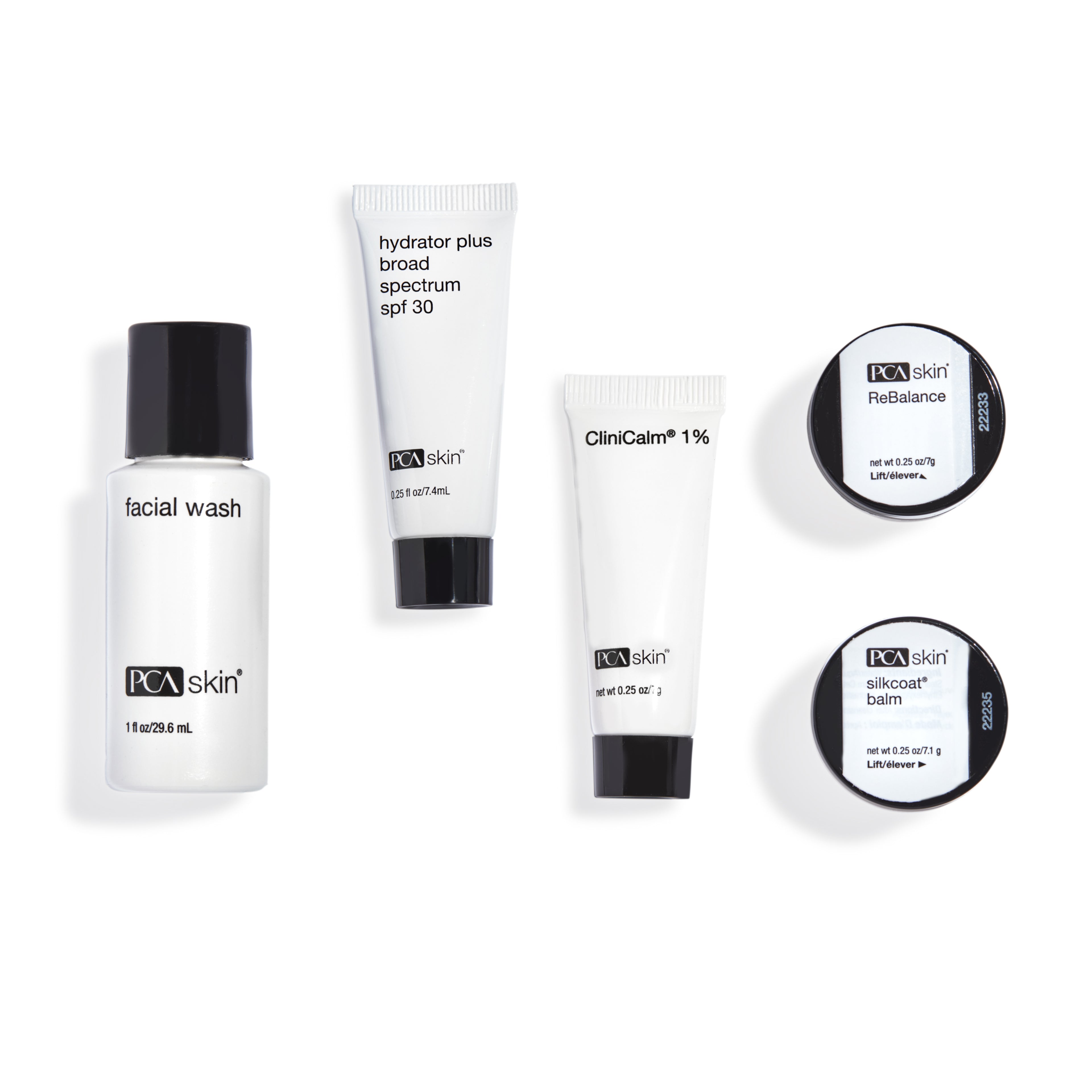 PCA SKIN Post-Procedure Solution kit showing all four products on a clean background