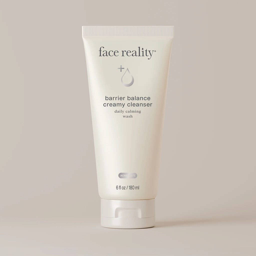 Face Reality Barrier Balance Creamy Cleanser tube on a clean background
