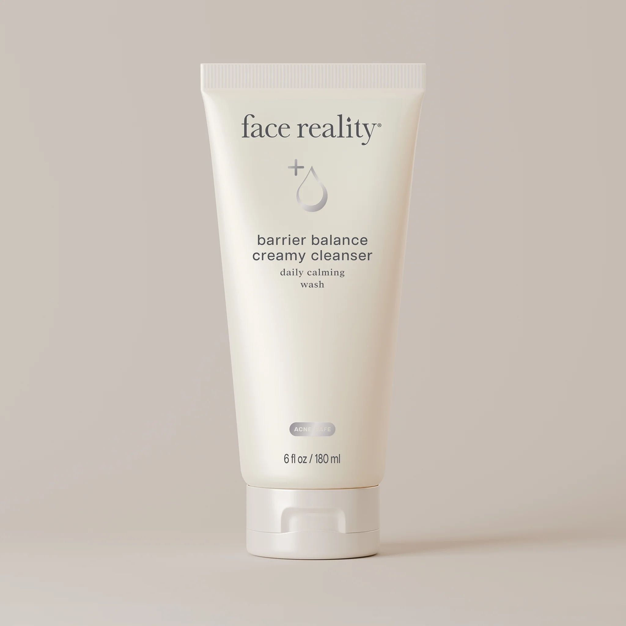 Face Reality Barrier Balance Creamy Cleanser tube on a clean background