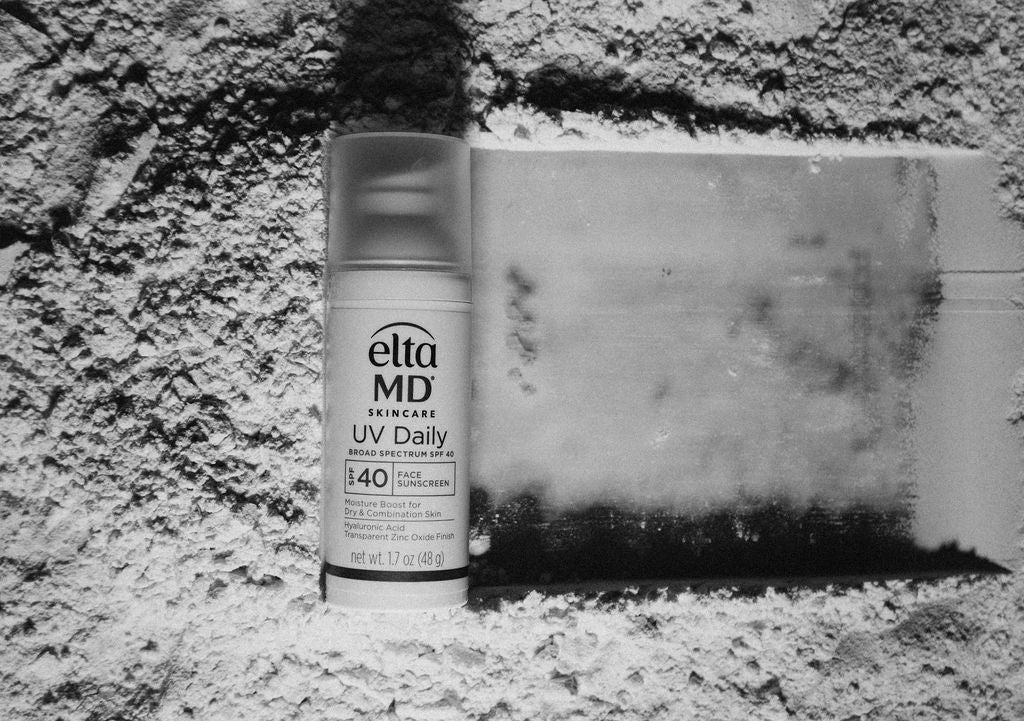 EltaMD UV Daily SPF 40 sunscreen pump bottle on a clean white background