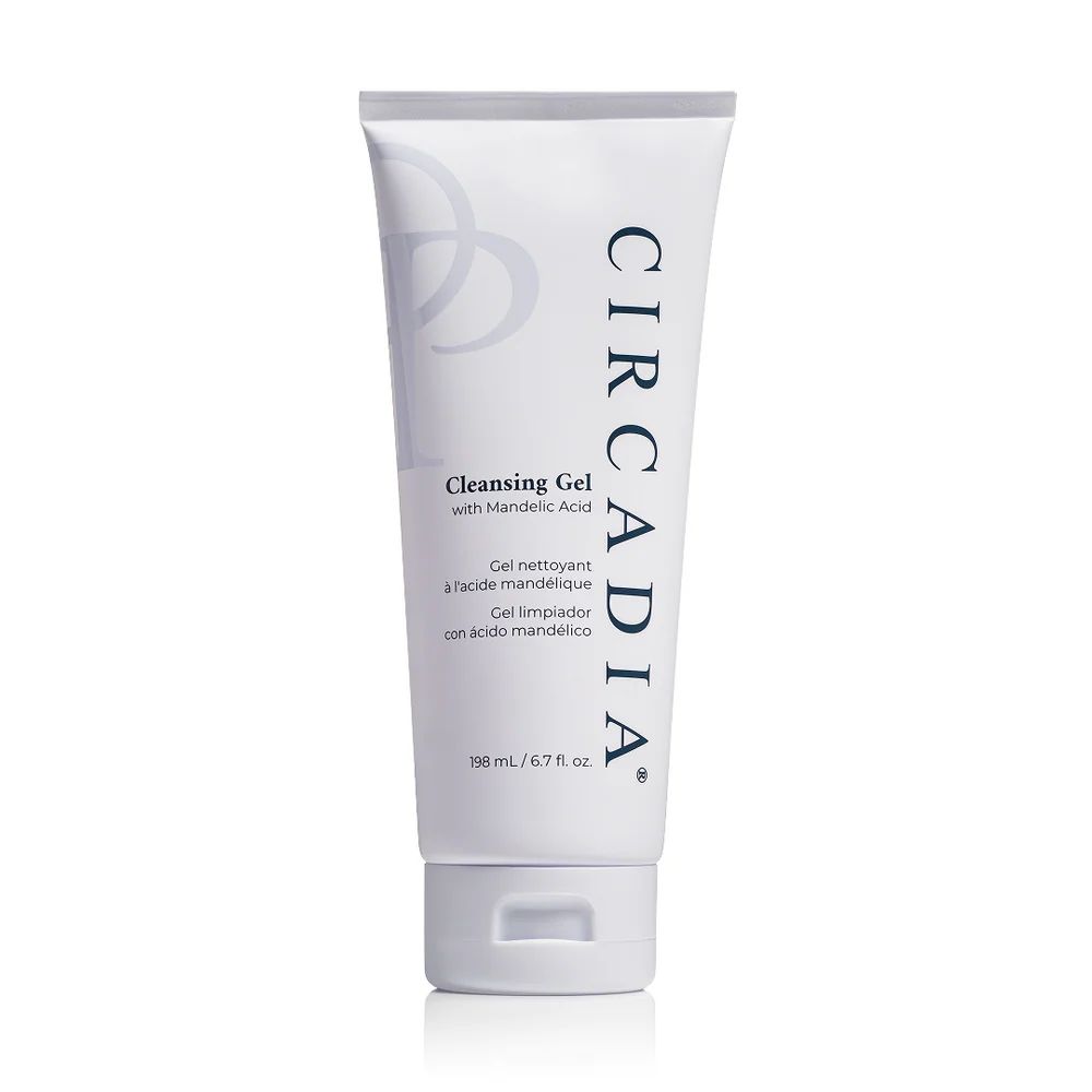 Circadia Cleansing Gel with Mandelic Acid pump bottle on a clean background