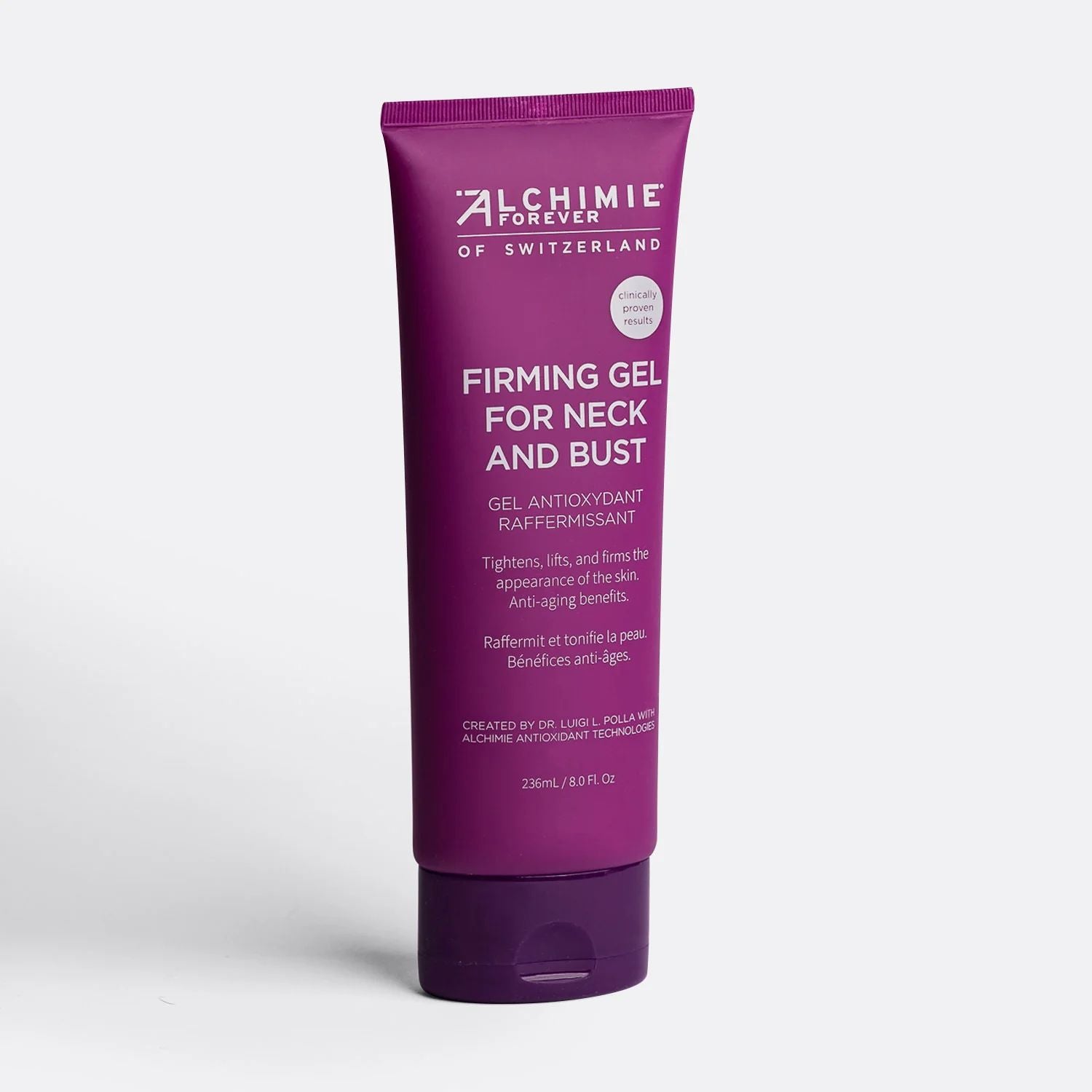 Alchimie Forever Firming Gel tube on a clean background