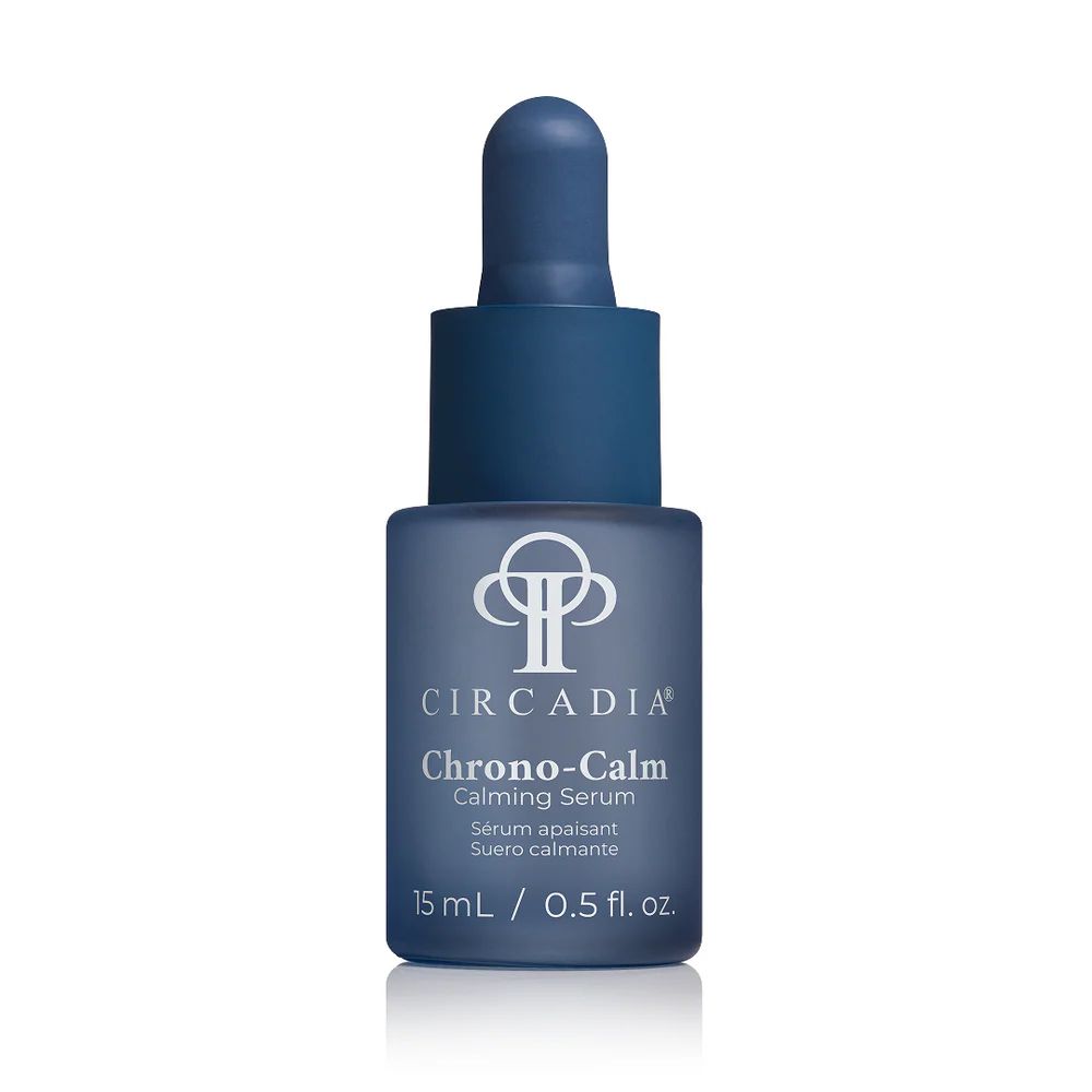 Circadia Chrono-Calm Serum dropper bottle on a neutral background