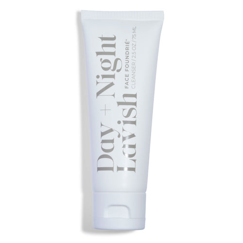 FACE FOUNDRIÉ Day + Night Lavish Cleanser bottle on a clean neutral surface