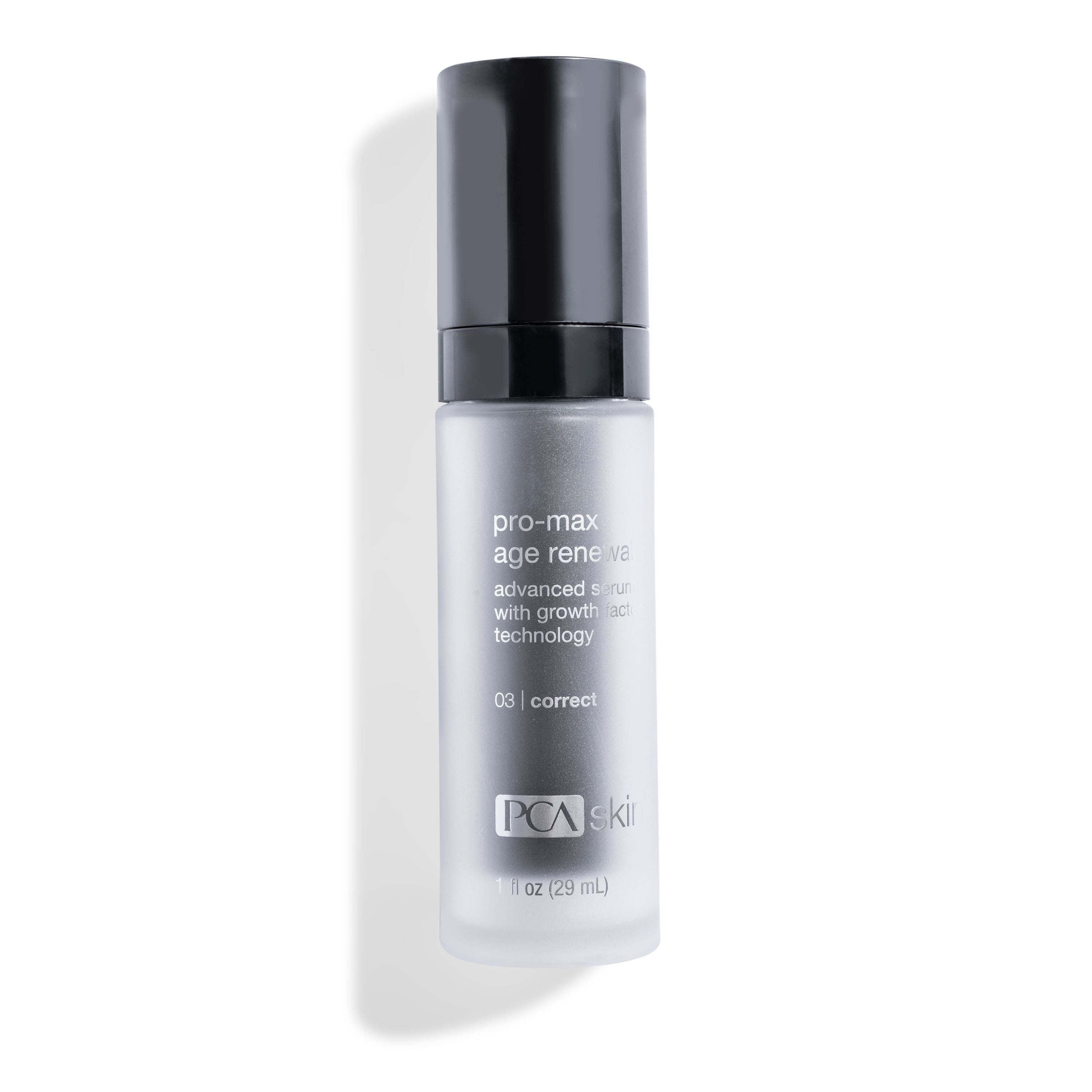 PCA SKIN Pro-Max Age Renewal serum pump bottle on a clean background