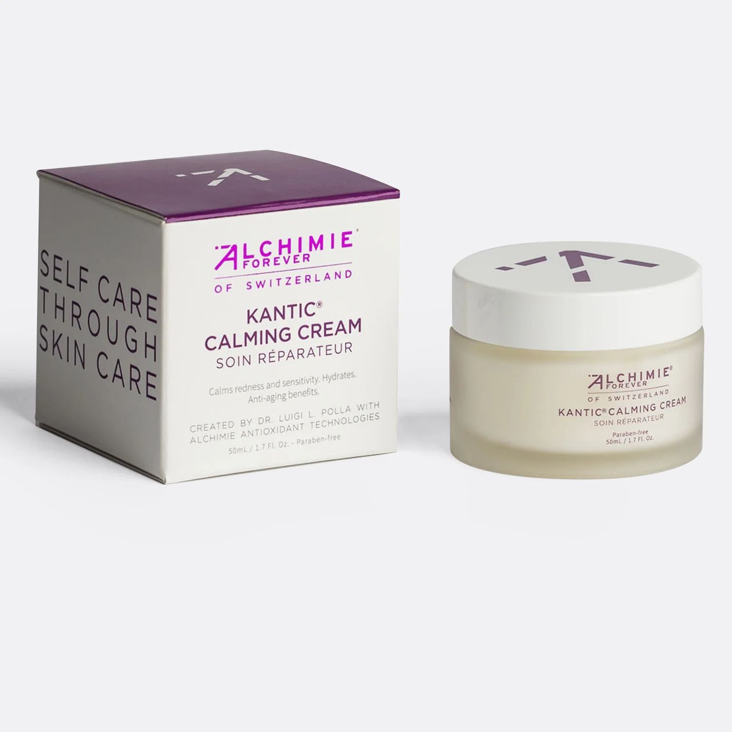 Alchimie Forever Kantic Calming Cream jar on a clean background