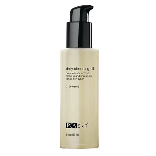 PCA SKIN Daily Cleansing Oil pump bottle on a clean background