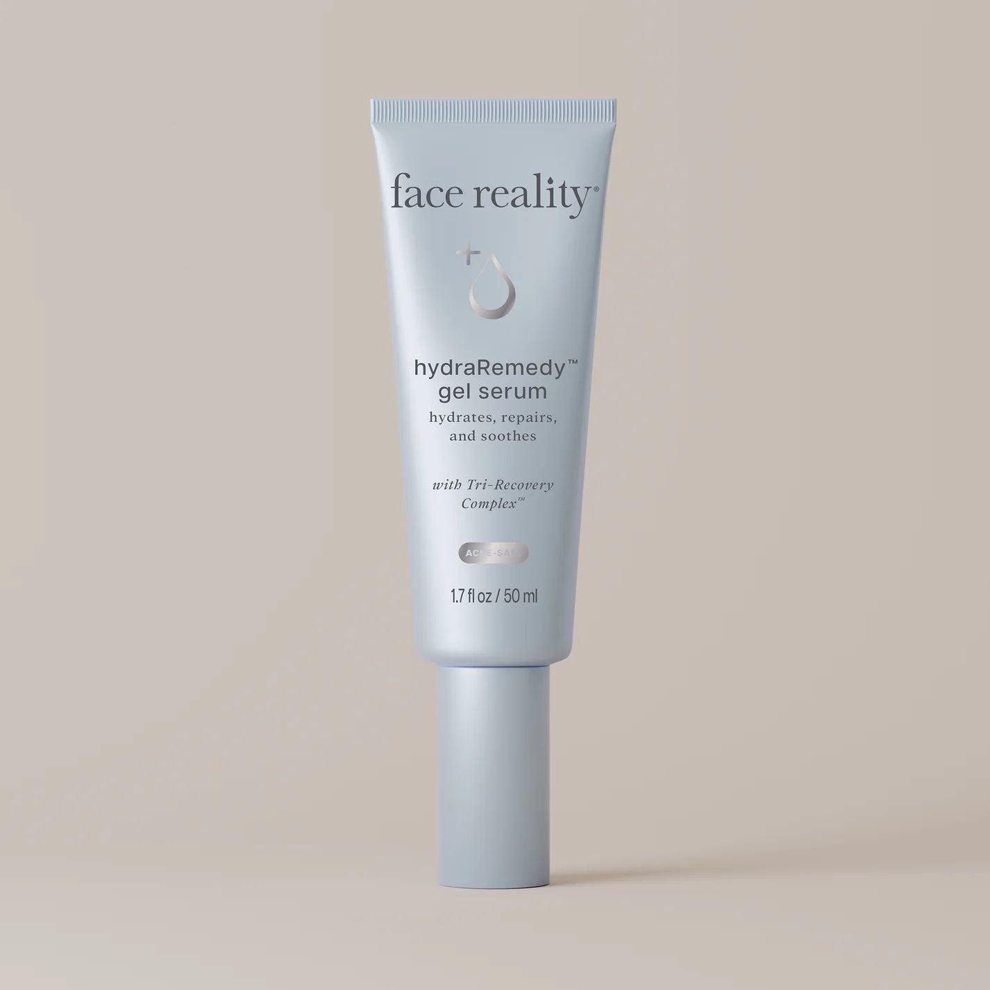 Face Reality HydraRemedy Gel Serum pump bottle on a clean background