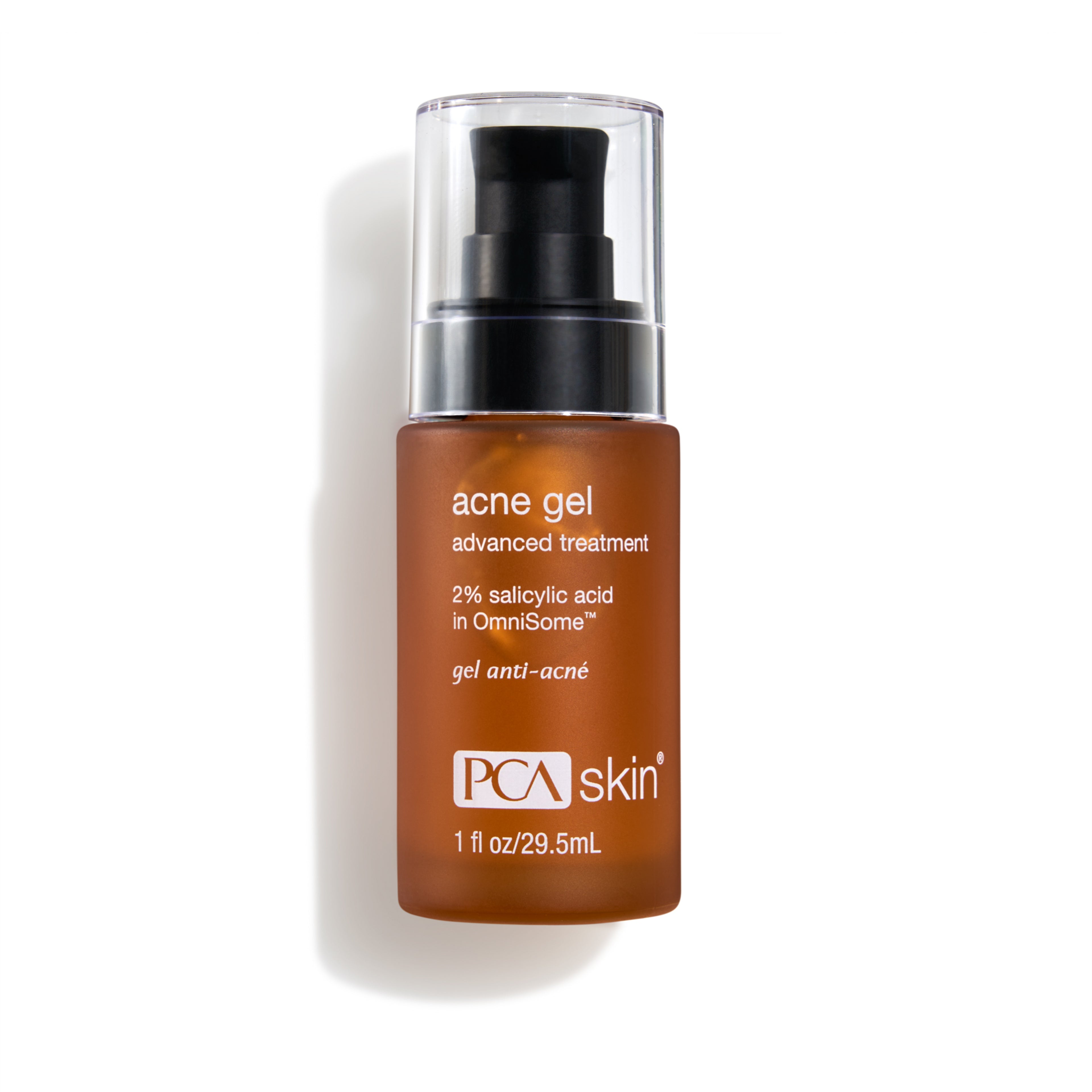 PCA SKIN Acne Gel pump bottle on a clean background
