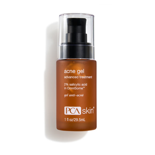 PCA SKIN Acne Gel pump bottle on a clean background