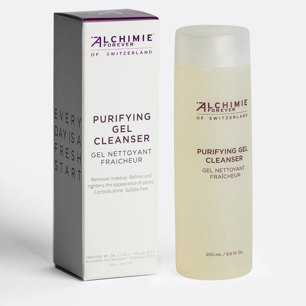 Alchimie Forever Purifying Gel Cleanser bottle on a clean background