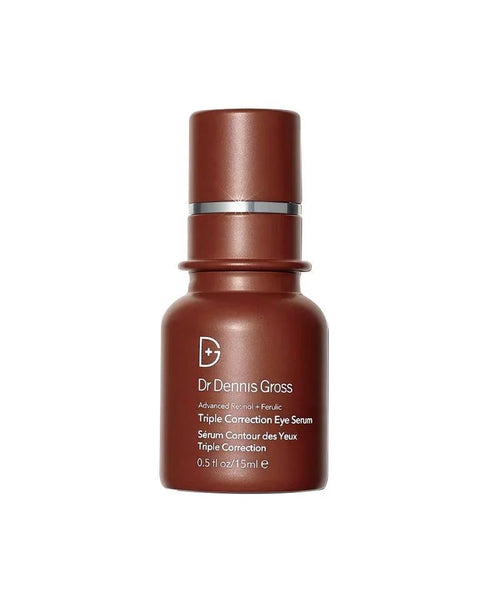 Dr. Dennis Gross Triple Correction Eye Serum tube on a clean background