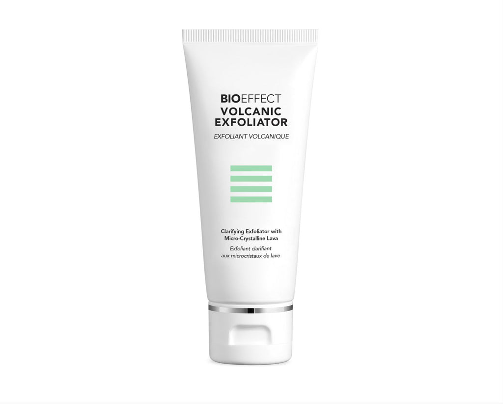BIOEFFECT Volcanic Exfoliator tube on a clean neutral background