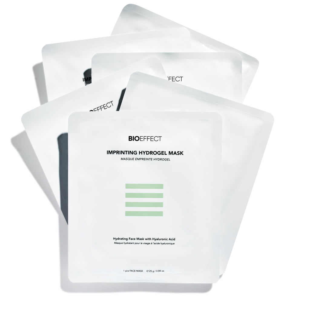 BIOEFFECT Imprinting Hydrogel Mask sachet on a clean neutral surface