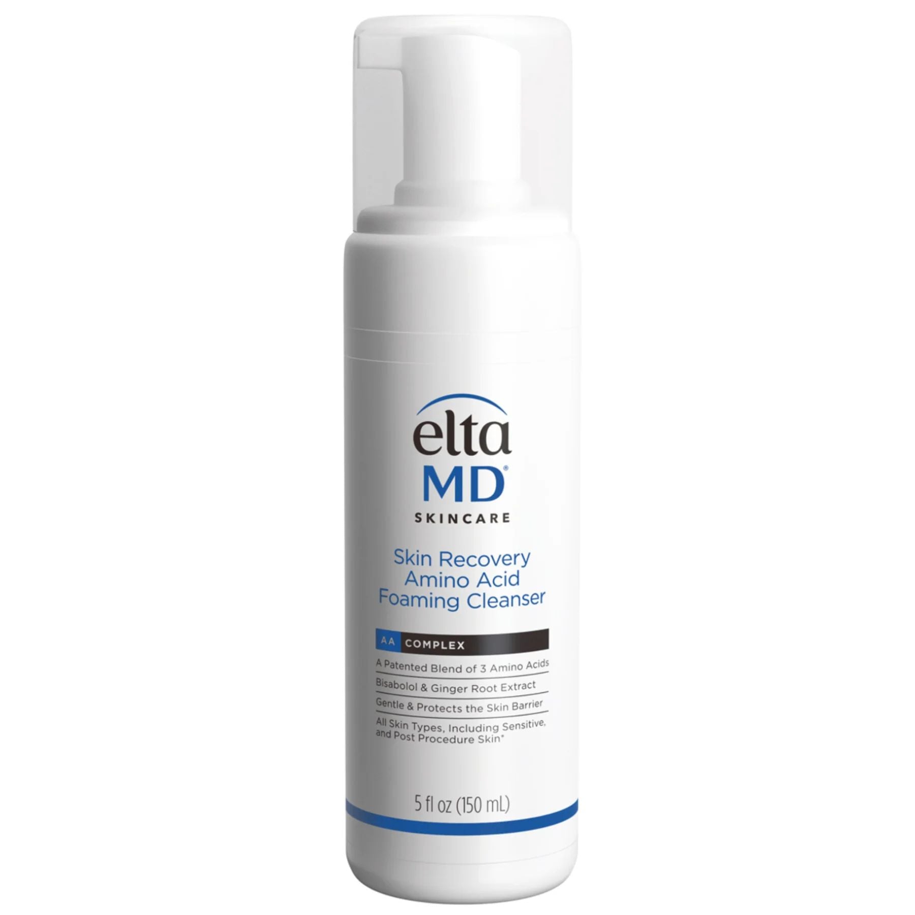 EltaMD Skin Recovery Foaming Cleanser pump bottle on a clean neutral background