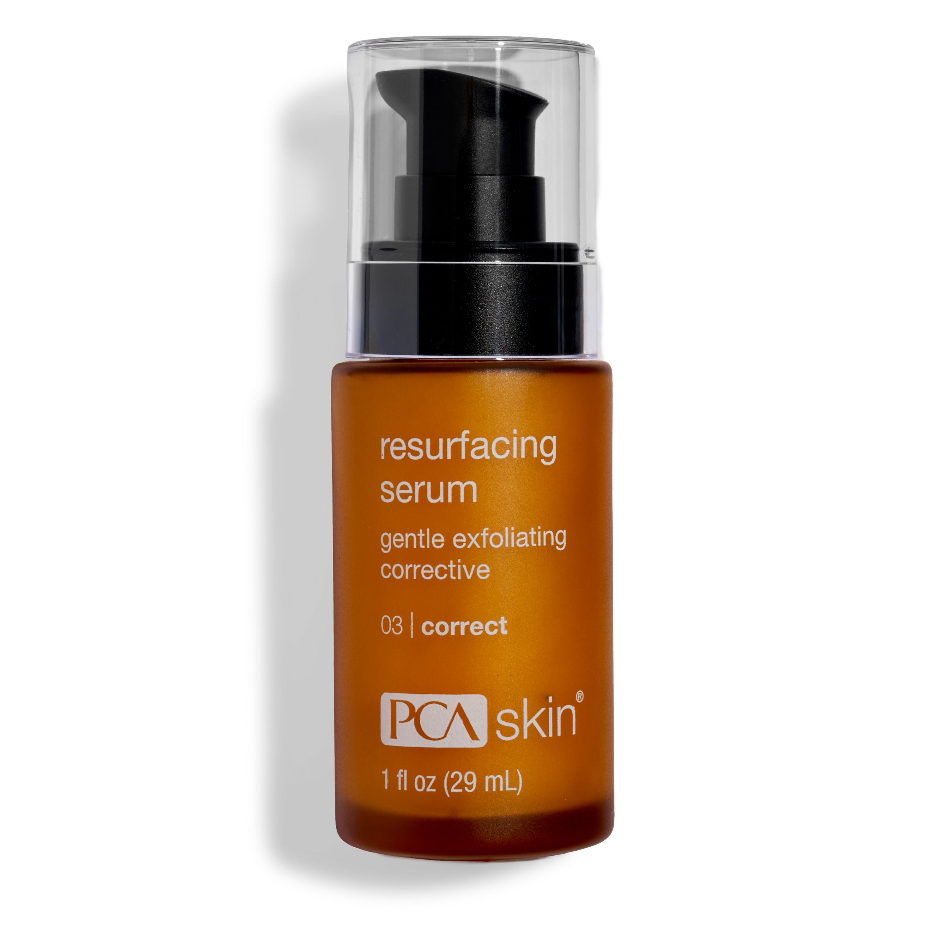 PCA SKIN Resurfacing Serum pump bottle on a clean background