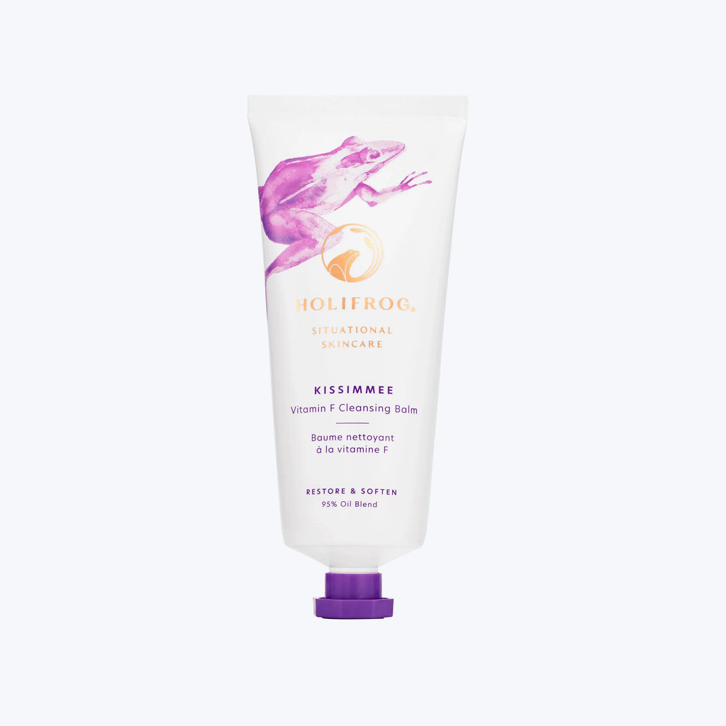 HoliFrog Kissimmee Cleansing Balm jar on a warm neutral background